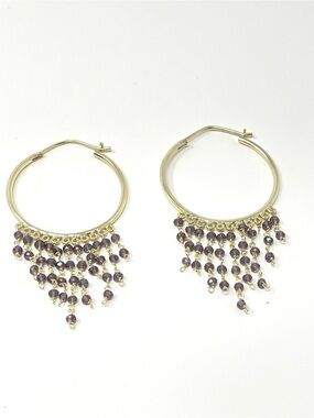 New Free People Hoop Fringe Earrings